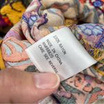 Haute Hippie  Mustard Yellow Floral Print Halter Smocked Boho Blouse L Sleeveless Photo 10