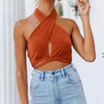 Hello Molly  Crop Top Rust Colored Photo 0