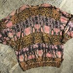 Free People Cosmos Snake Print Crewneck Sweater Top Photo 5