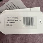 Universal Standard  NWT Dalia mixed media top in Elderberry sz XS 0/00 Photo 7