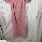 Sleeper Women’s XS Pink Brigitte Linen Midi Dress Minimalist Lagenlook Photo 1