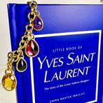 Saint Laurent Yves Ultra Rare Gold Plated Multicolored Jewel Charm Bracelet Photo 2