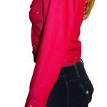 Vintage Put on Shop Burgundy Crystals Jean Jacket 14 XS Photo 3