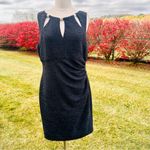 Eliza J  Black Form Fitting Dress with Cut Outs Size 12 Photo 6