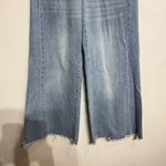 Pilcro  Blue Wide Leg Cropped Boyfriend Raw Hem Jeans Sz 28 Photo 3
