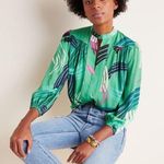 Anthropologie [The Odells] Adeline Print Long Sleeve Blouse-M Photo 0
