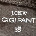 J.Crew GiGi Pants Black Skinny Black Velvet Stripe On Side Zip In Back Sz 00 Photo 5
