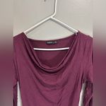 Maternity Bodycon cowl neck eggplant wedding guest dress long sleeve small Purple Size undefined Photo 1