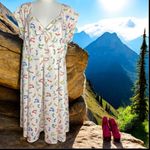 Dolly and Dotty Lily Stiletto Print Off Shoulder Dress Size 16 White Photo 7