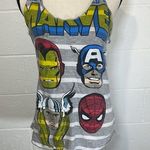 Marvel  Heroes Gray Striped Racerback Tank Top Photo 0