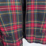 Jones New York Vintage Zip Jacket Large Red Plaid Worsted Wool Lined Pockets Photo 4