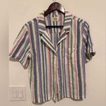 Marine layer  Lucy Resort Button Down Shirt in Cool Stripe Sz M Photo 1