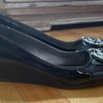 Adrienne Vittadini  Black Patent Wedges Photo 0