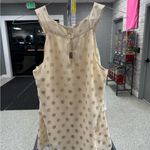 Iz Byer  Tan Cream Sleeveless Scoop Neck Tank Top Photo 1
