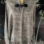 Ethereal  by Paper Crane Gray Long Fringe Cardigan Small Photo 0