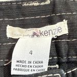 Kenzie 4 Black Buttoned Denim Skirt Midi Contrast Stitch Pockets Y2K Streetwear Photo 3