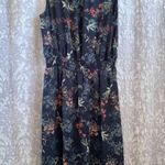 Vince Camuto Navy Blue Flower Maxi Dress Photo 0