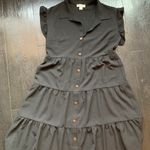 Monteau Button Black Dress Photo 0