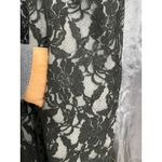 Newport News Black Lace Formal Jacket Coat Size 16 Plus Size Lined Evening Glam Duster Photo 11
