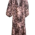 Tuckernuck Pink Black Pressed Powder Toile Lyles Dress Maxi Cottagecore Prarie Size M Photo 0