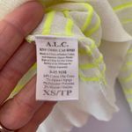 ALC Frank A.L.C. Cream Neon Yellow Striped Crewneck Pullover Sweater Lightweight size XS Photo 7