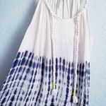 Seafolly  Blue and White Tie Dye Fringe Swim Coverup Photo 2