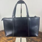 Burberry  Black Leather Tote Bag Classic Nova Check Lining Photo 1