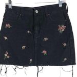 PacSun  Floral Denim Mini Distress Skirt Size 25 Photo 0