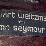 Stuart Weitzman  Mr. Seymour Burgundy Red Retro 90s Bow Croc High Heels Size 7 Photo 4