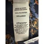 Chico's Paisley Ruana Midnight Blue Sheer Kimono Topper Small Medium NEW Photo 3