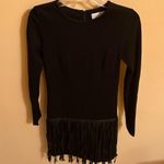 Amanda Uprichard black fringe mini dress Photo 3