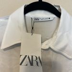 ZARA  Satin Textured‎ Loose Button Down Shirt Size Small NWT Photo 5