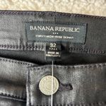 Banana Republic NWT  Curvy High Rise Skinny Black Coated Pant Size 32 Tall Photo 3