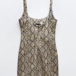 ZARA mini dress snakeskin faux leather bodycon Photo 8