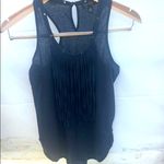 Jessica Simpson Women’s Scoop Neck Fringe Front Keyhole Back Tank Photo 1