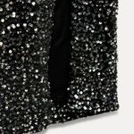 ZARA  dress maxi  Black Sequin Halter party cocktail night out evening date  Photo 9