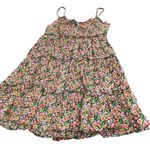 B Darlin  Floral Print Tiered Ruffle Spaghetti Strap Dress Girls Size 3T 4 Photo 0