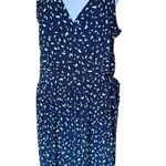 Kaileigh  Rica Knit Crop Jumpsuit Navy An White New With Tags Womens Size XXL Photo 0