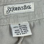 st. john's bay  Cotton Tan Khaki Chino Button and Zip Front Skort Womens 6 Photo 9