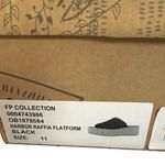 Free People Bohemian Harbor Raffia Flatform Sandals Black 11 Platform Chunky Photo 6