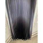 Betsy and Adam Black Silver Ombre Pleated Gown Metallic Empire Waist Dress 14 Photo 12