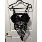 Victoria's Secret Victoria Secret Bombshell Black Lace & Grommet Push-Up Teddy Size Xtra Large XL Photo 2