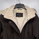 Braetan Brown Soft Faux Fur and Nylon Lined Coat with Button Off Hood Size Small Photo 4