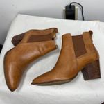 Madewell ‎ Regan boot pull on Boots Size 7 Saddle BROWN Booties Short Heeled Photo 7