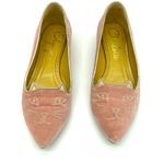 Charlotte Olympia Mid Century Kitty Cat Pink Velvet Pointed Flat EU 36 US 5.5-6 Photo 1
