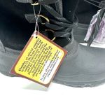 Khombu  Size 9 Boots Black Leather Lace Up‎ Faux Fur Side Zip Winter Mid Calf NWT Photo 5