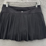Lululemon Pleat To Street Skirt Skort Black Athletic Athleisure Tennis Women's 6 Photo 0