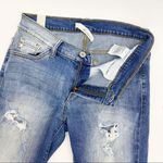 KanCan Mid Rise Distressed Destroyed Ripped Stretch Skinny Jeans: Medium Wash Blue Size 27 Photo 5