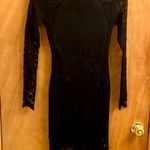 H&M  black lace and mesh body con dress Photo 9