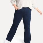 Betabrand  Wide Leg Flare Yoga Denim Stretch Jeans Dark Wash Photo 5